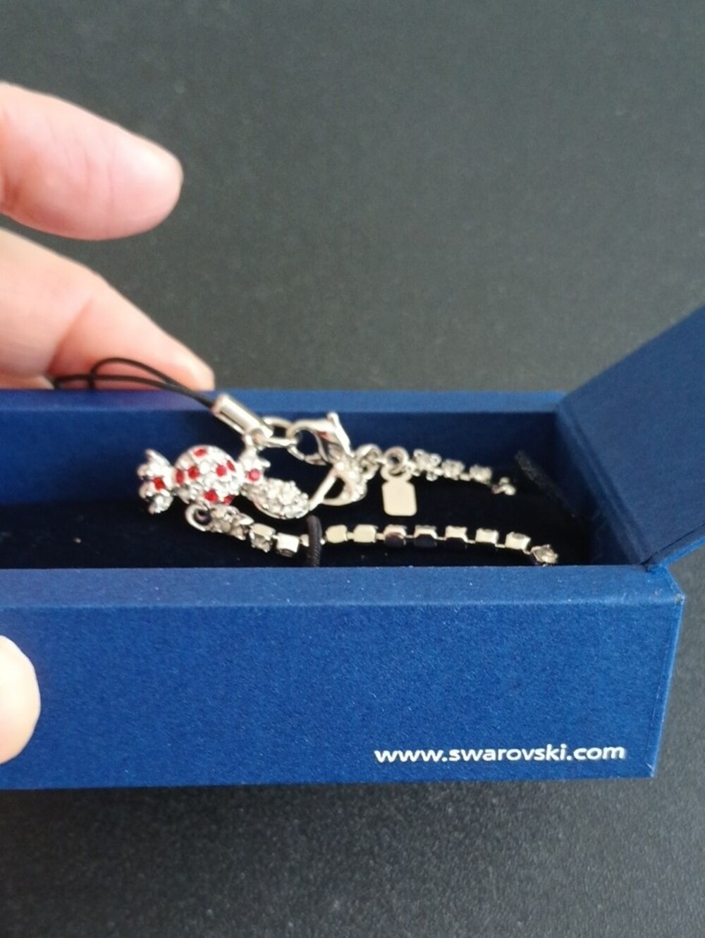 Swarovski Silver-Tone Crystal Chain Bracelet with Charm - Picture 12 of 13